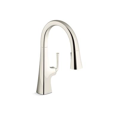 Kohler K-22063-SN - Graze Pull-Down Kitchen Sink Faucet With Three-Function Sprayhead