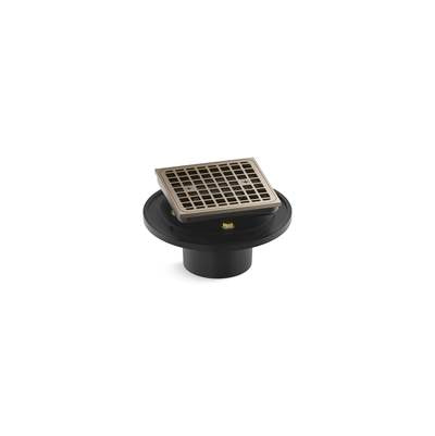 Kohler K-22673-BV - Clearflo Square Brass Tile-In Shower Drain