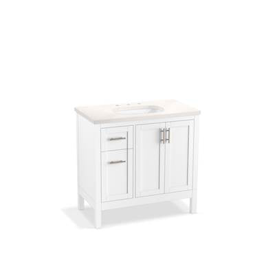Kohler K-39605-ASB-0 - Hadron 36 In. Bathroom Vanity Cabinet With Sink And Quartz Top