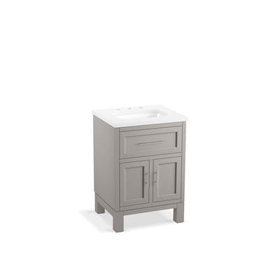Kohler K-28379-ASB-1WT - Quo 24 In. Bathroom Vanity Cabinet With Sink And Quartz Top