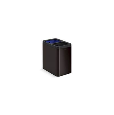 Kohler K-31315-BST - 22-Liter Dual-Compartment Open-Top Trash Can