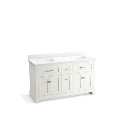 Kohler K-29263-BD1-0 - Charlemont 60 In. Bathroom Vanity Cabinet With Sinks And Quartz Top
