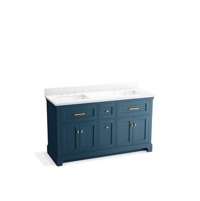 Kohler K-29263-BD1-TDB - Charlemont 60 In. Bathroom Vanity Cabinet With Sinks And Quartz Top