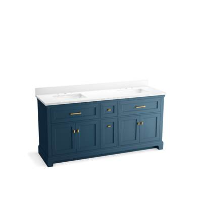 Kohler K-29264-BD1-TDB - Charlemont 72 In. Bathroom Vanity Cabinet With Sinks And Quartz Top