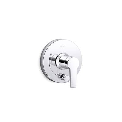 Kohler K-T49988-4-CP - Pitch Rite-Temp Valve Trim With Push-Button Diverter