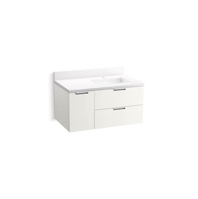 Kohler K-34655-0 - Maxstowe 36 In. Wall-Hung Bathroom Vanity Cabinet With Sink And Quartz Top