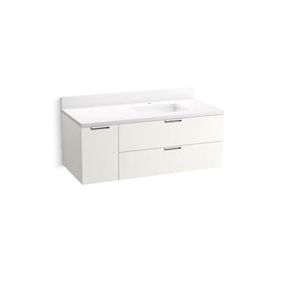 Kohler K-34656-0 - Maxstow 48 In. Wall-Hung Bathroom Vanity Cabinet With Sink And Quartz Top