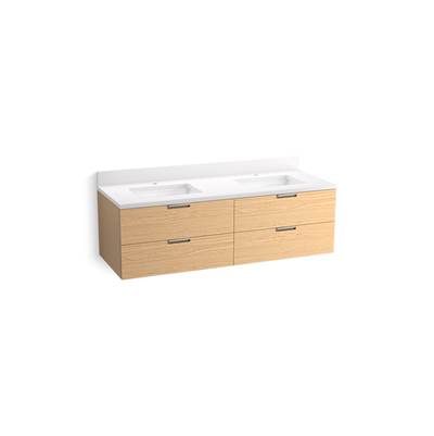 Kohler K-34657-WEK - Maxstowe 60 In. Wall-Hung Bathroom Vanity Cabinet With Sink And Quartz Top
