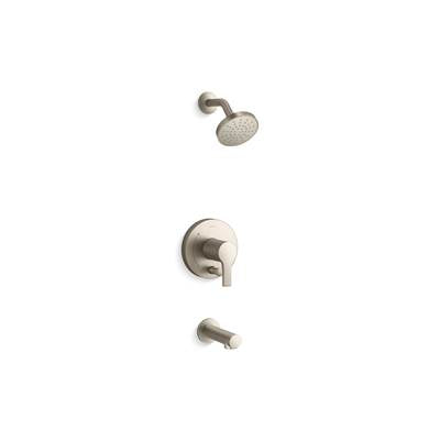 Kohler K-T35327-4H-BN - Elate Rite-Temp Bath And Shower Trim Kit With Push-Button Diverter 1.5 Gpm