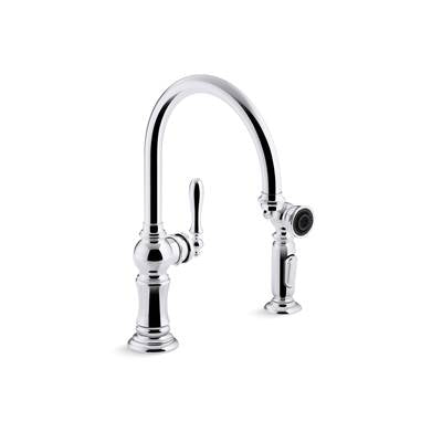 Kohler K-99262-BL - Artifacts Single-Handle Kitchen Sink Faucet With Two-Function Sprayhead