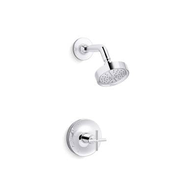 Kohler K-TS14422-3G-BL - Purist Rite-Temp Shower Trim Kit With Cross Handle 1.75 Gpm