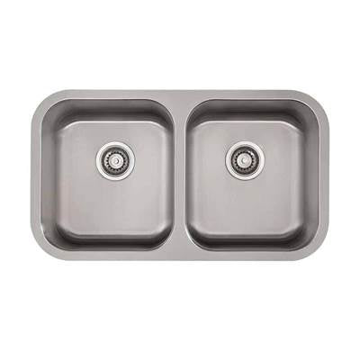 Lenova SS-CL-D32-16 - Undermount Double Bowl 32'' X 18'' X 9''