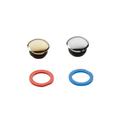 Moen 115034 - Handle Cap Kit, Chrome & Polished Brass
