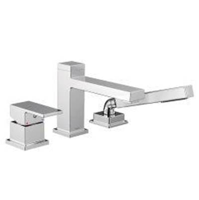 Moen T907 - Kyvos Chrome One-Handle Low Arc Roman Tub Faucet Includes Hand Shower