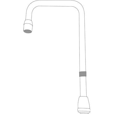 Moen S0004 - Commercial M-Dura 6-Inch Reach Double Bend Spout 8.50-Inch To Aerator, Chrome