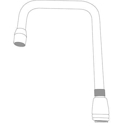 Moen S0003 - Commercial M-Dura 6-Inch Reach Double Bend Spout 5.75-Inch To Aerator, Chrome