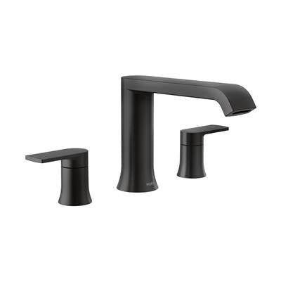 Moen T908BL - Genta Lx Matte Black Two-Handle Low Arc Roman Tub Faucet