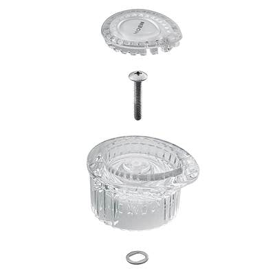Moen 100710 - Knob Handle Kit, Posi-Temp 1 Handle Tub/Shower, With White & Chrome Insert