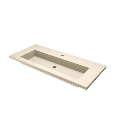 Native Trails NSVT48-D1 - 48'' Capistrano Vanity Top With Integral Trough In Sand - 1 Faucet Hole