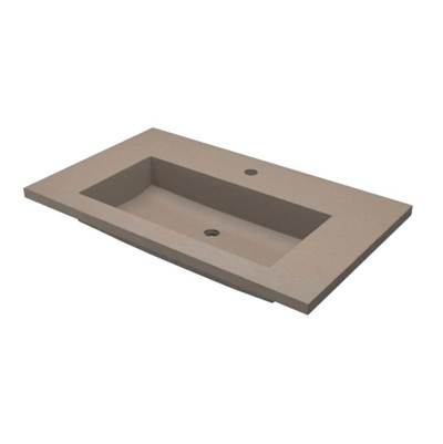 Native Trails NSVT36-E1 - 36'' Capistrano Vanity Top With Integral Trough In Earth - 1 Faucet Hole