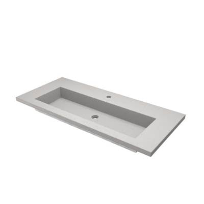 Native Trails NSVT48-A1 - 48'' Capistrano Vanity Top With Integral Trough In Ash - 1 Faucet Hole