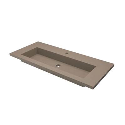 Native Trails NSVT48-E1 - 48'' Capistrano Vanity Top With Integral Trough In Earth - 1 Faucet Hole