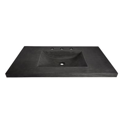 Native Trails NSVNT36-S - 36'' Palomar Vanity Top With Integral Sink In Slate - 8'' Widespread Cutout
