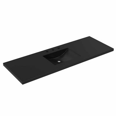 Native Trails NSVNT60-C - 60'' Palomar Vanity Top With Integral Sink In Charcoal - 8'' Widespread Cutout