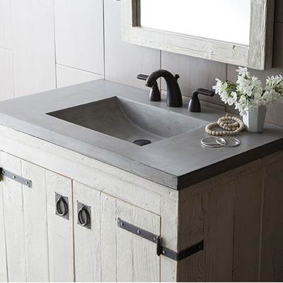Native Trails NSVNT30-A1 - 30'' Palomar Vanity Top With Integral Sink In Ash - Single Faucet Cutout