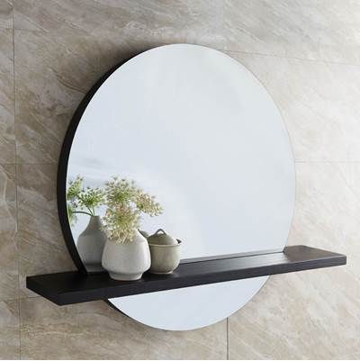 Native Trails MRO228-MSO228 - Solace 22'' Mirror With Shelf In Midnight Oak