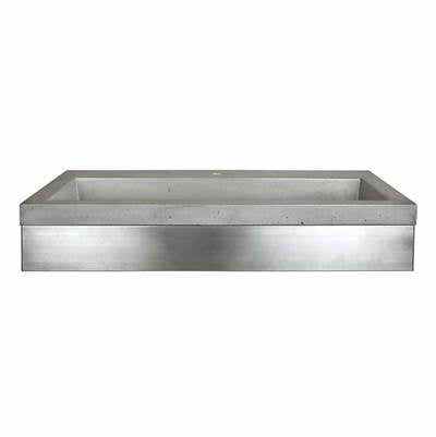 Native Trails VNS36S-NSL3619-A - 36'' Zaca Vanity Base With Nativestone Trough In Ash