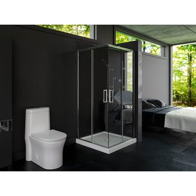 Neptune Entrepreneur 220009-500-001-000 - Impact 3636 Acrylic Corner Shower Base In White With Center Drain