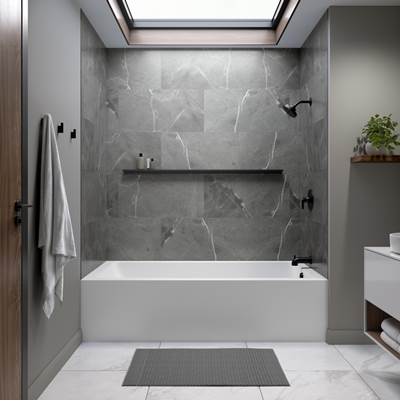 Neptune Entrepreneur 220502-000-001-102 - Pia 3272 Ifs Afr Acrylic Alcove Right-Hand Drain Bathtub In White