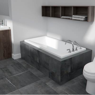 Neptune Entrepreneur 220482-000-001-000 - Pia 3060 Afr Acrylic Drop-In End Drain Bathtub In White