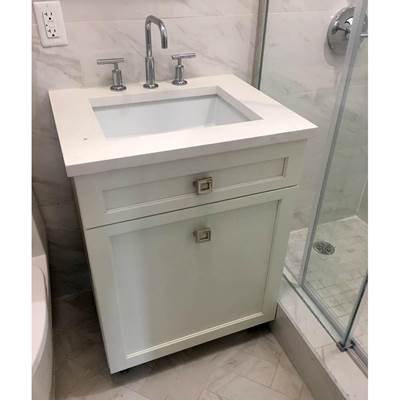 Aria TRA-UM-RP GRL - Ar-Traditional Vanity With Undermount Ceramic Basin, Grey Lacquer