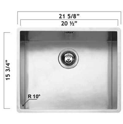 Oaks Kitchen & Bath 0153B6 - Pyper Bowl 20X16X10