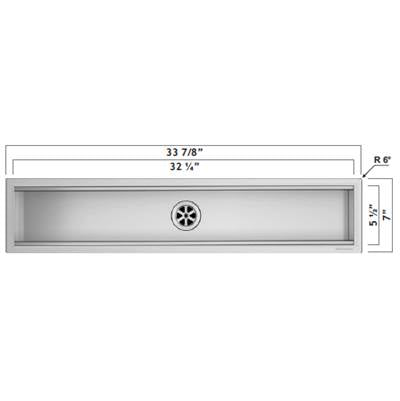 Oaks Kitchen & Bath 1CI90-UK - Accessorised Channel 34''X 7''