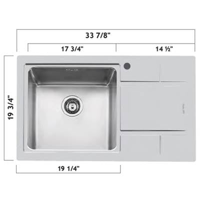 Oaks Kitchen & Bath 4383/061 - 4000 Bowl/Drainboard Left33X20