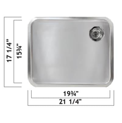 Oaks Kitchen & Bath 504025 U - Undermount 19''X 15'' X 10''Sink