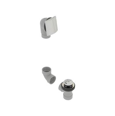 osb 541DTIPK-CP - Pvc Direct Bath Waste W/Square Faceplate & Tip Toe Closure - Full Kit