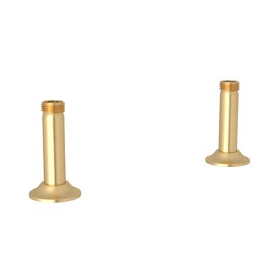 Perrin & Rowe U.6794SEG-2 - Georgian Era™ Bridge Faucet Straight Deck Unions