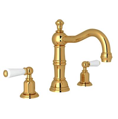 Perrin & Rowe U.3720L-ULB-2 - Edwardian™ Widespread Lavatory Faucet With Column Spout
