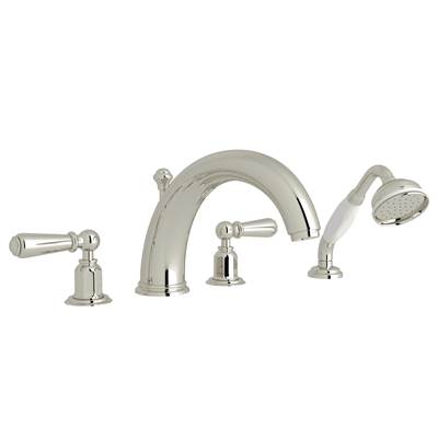 Perrin & Rowe U.3248L-PN - Edwardian™ 4-Hole Deck Mount Tub Filler