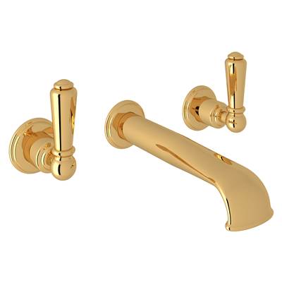 Perrin & Rowe U.3560L-EG/TO-2 - Edwardian™ Wall Mount Lavatory Faucet Trim With U-Spout