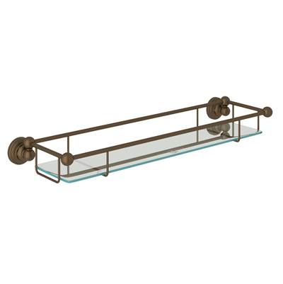 Perrin & Rowe U.6953EB - Edwardian™ Wall Mount Tempered Glass Vanity Shelf