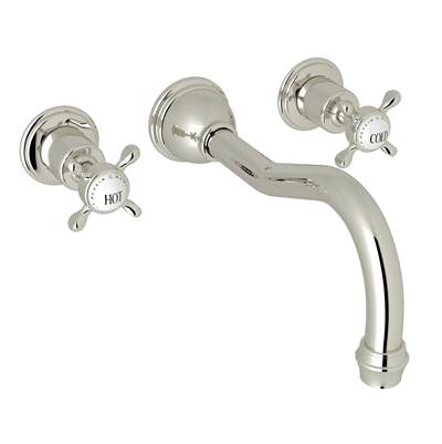 Perrin & Rowe U.3781X-PN/TO - Edwardian™ Wall Mount Tub Filler Trim With Column Spout