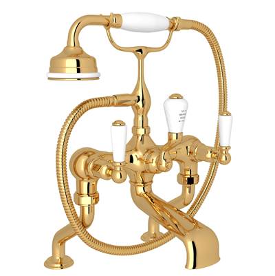 Perrin & Rowe U.3500L/1-EG - Traditional Exposed Deck Mount Tub Filler