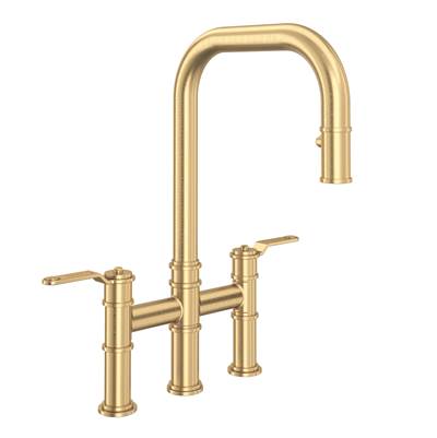 Perrin & Rowe U.4551HT-SEG-2 - Armstrong™ Pull-Down Bridge Kitchen Faucet With U-Spout
