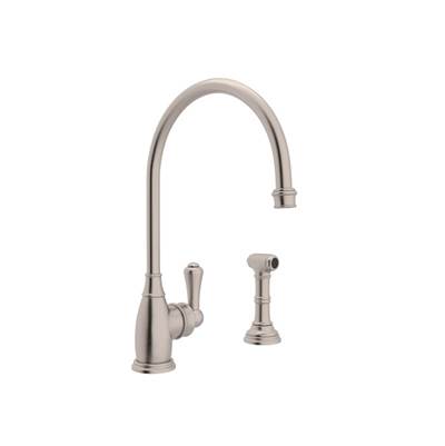 Perrin & Rowe U.4702STN-2 - Georgian Era™ Kitchen Faucet With Side Spray
