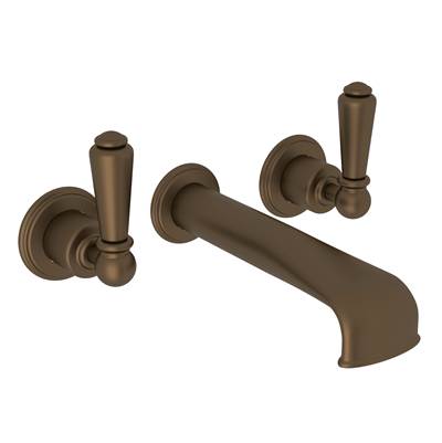 Perrin & Rowe U.3580L-EB/TO - Edwardian™ Wall Mount Tub Filler Trim With U-Spout